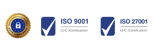GDPR compliance, ISO 9001 and ISO 27001 certified (LL-C Certification)