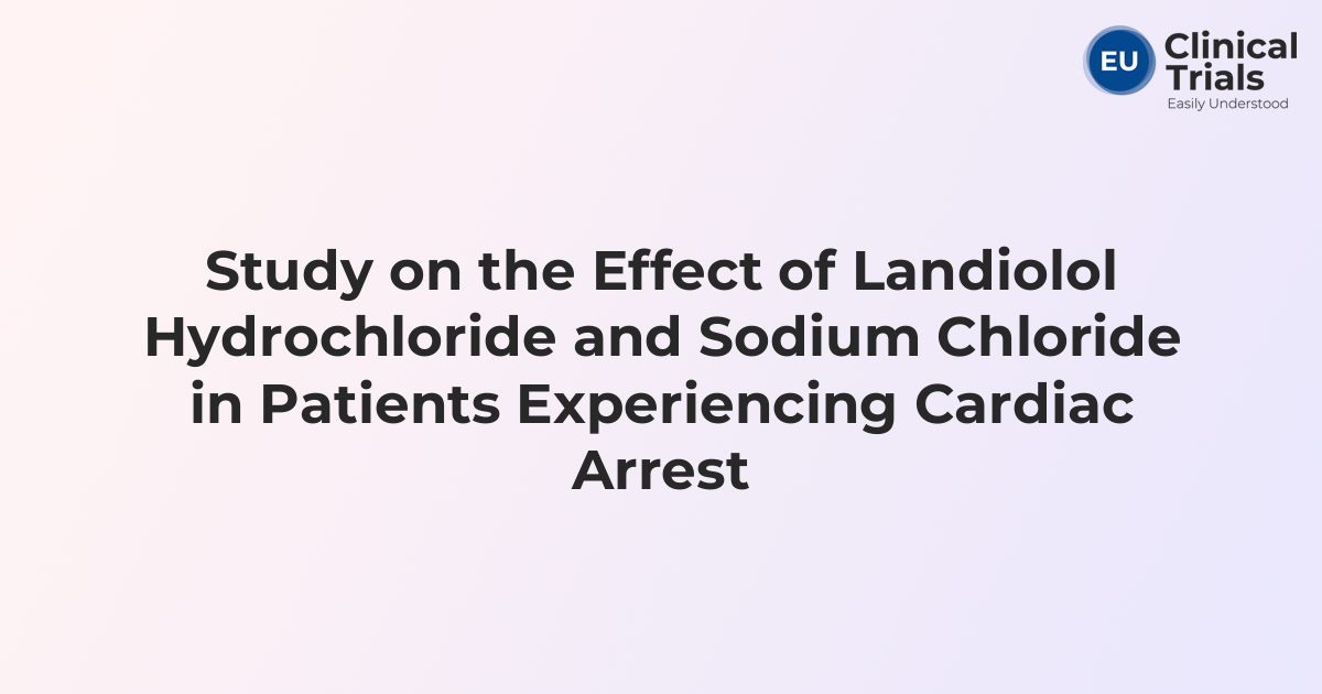 Study on the Effect of Landiolol Hydrochloride and Sodium Chloride in ...