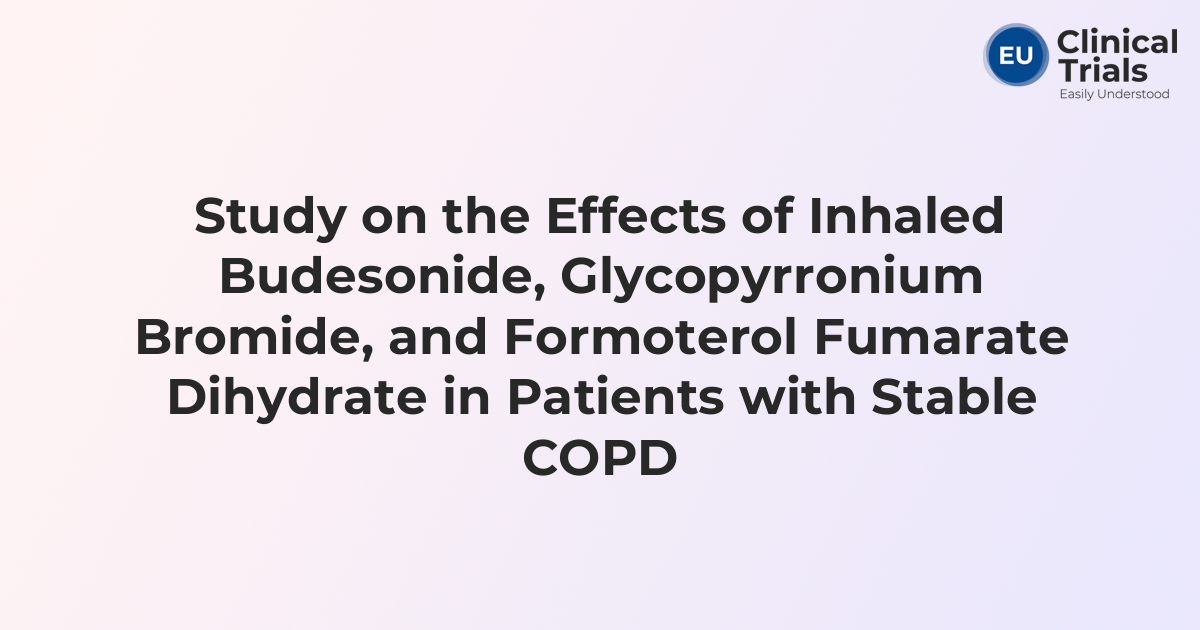 Study on the Effects of Inhaled Budesonide, Glycopyrronium Bromide, and ...